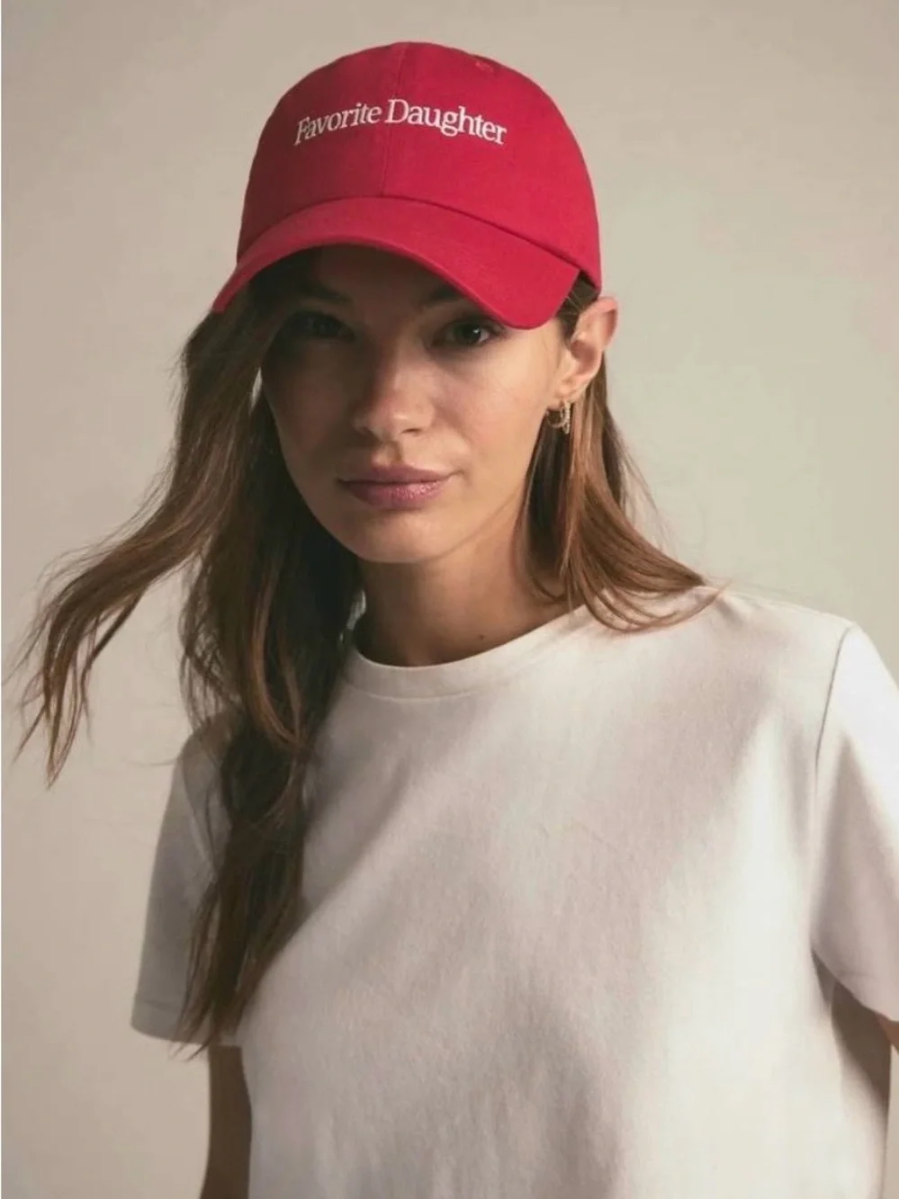 Favorite Daughter Bright Red Logo Baseball Cap